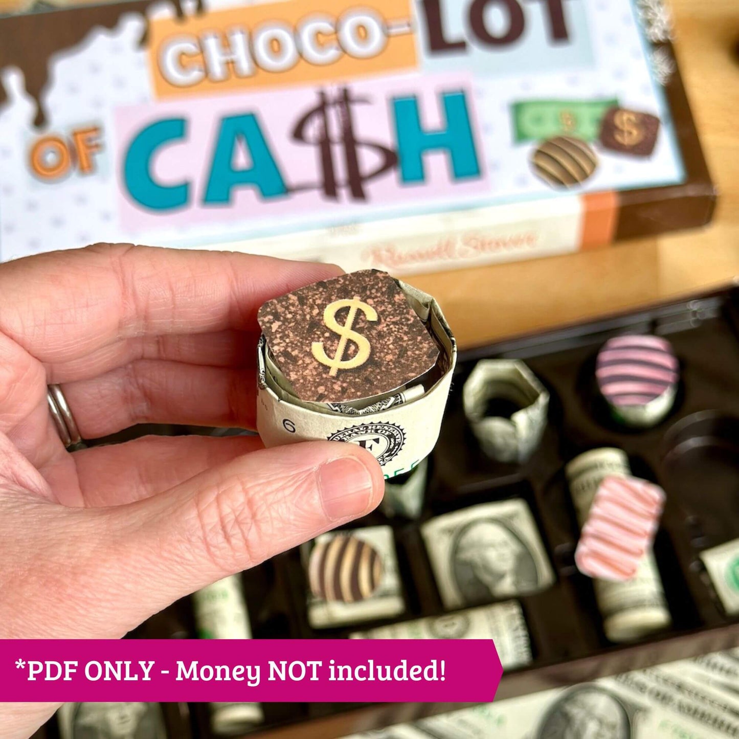 Printable Chocolate Box Money Gift Template - PDF Download