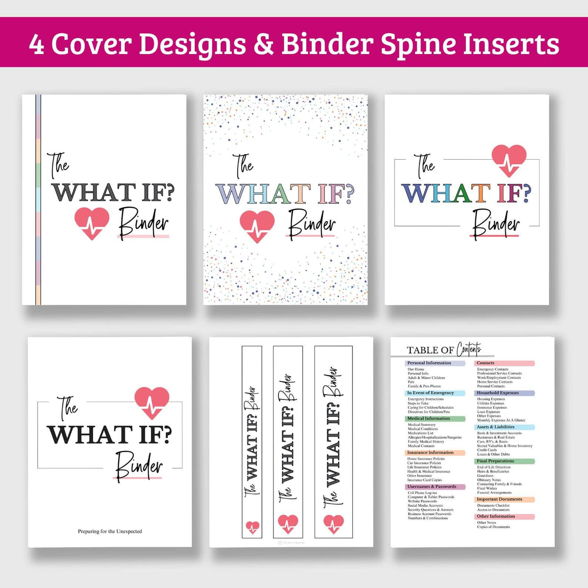 emergency-binder-for-what-if-fillable-pdf-the-savvy-sparrow for In Case Of Death Binder Free Pdf Printable Emergency Binder for