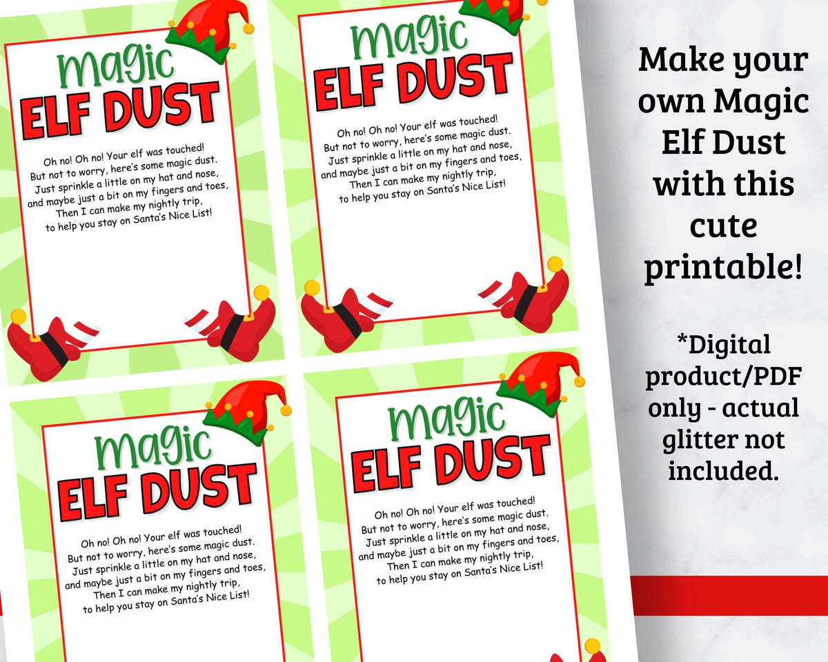 Printable Magic Elf Dust DIY Glitter Elf Dust PDF The Savvy Sparrow