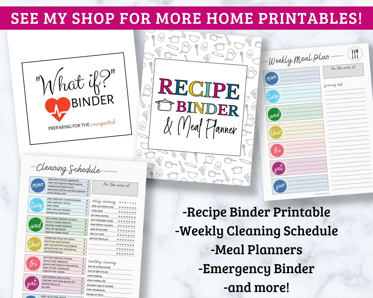 Family Chore Charts - 12 Different Fillable Charts - PDF Download