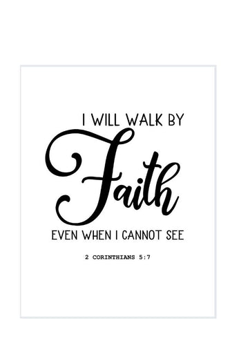 Walk by Faith DIY Sign Template