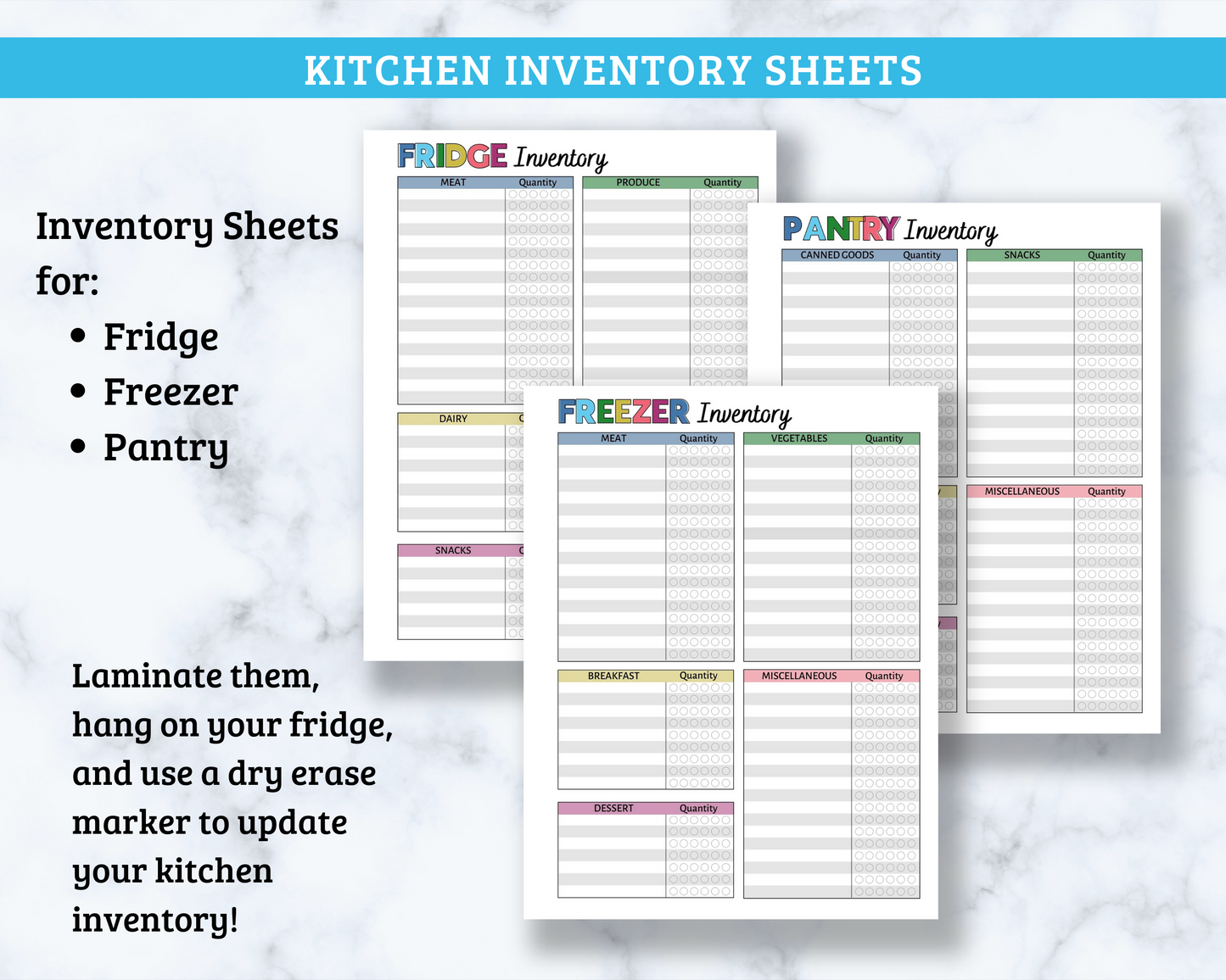 Recipe & Meal Planner Binder - 43 Page PDF Download