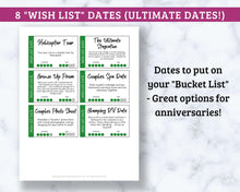 Load image into Gallery viewer, Date Night Idea Cards - 94 Printable Cards