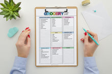 Load image into Gallery viewer, Editable Master Grocery List - 4 Page PDF Download