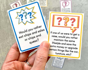 "Would You Rather" Questions for Couples - 117 Printable Cards!