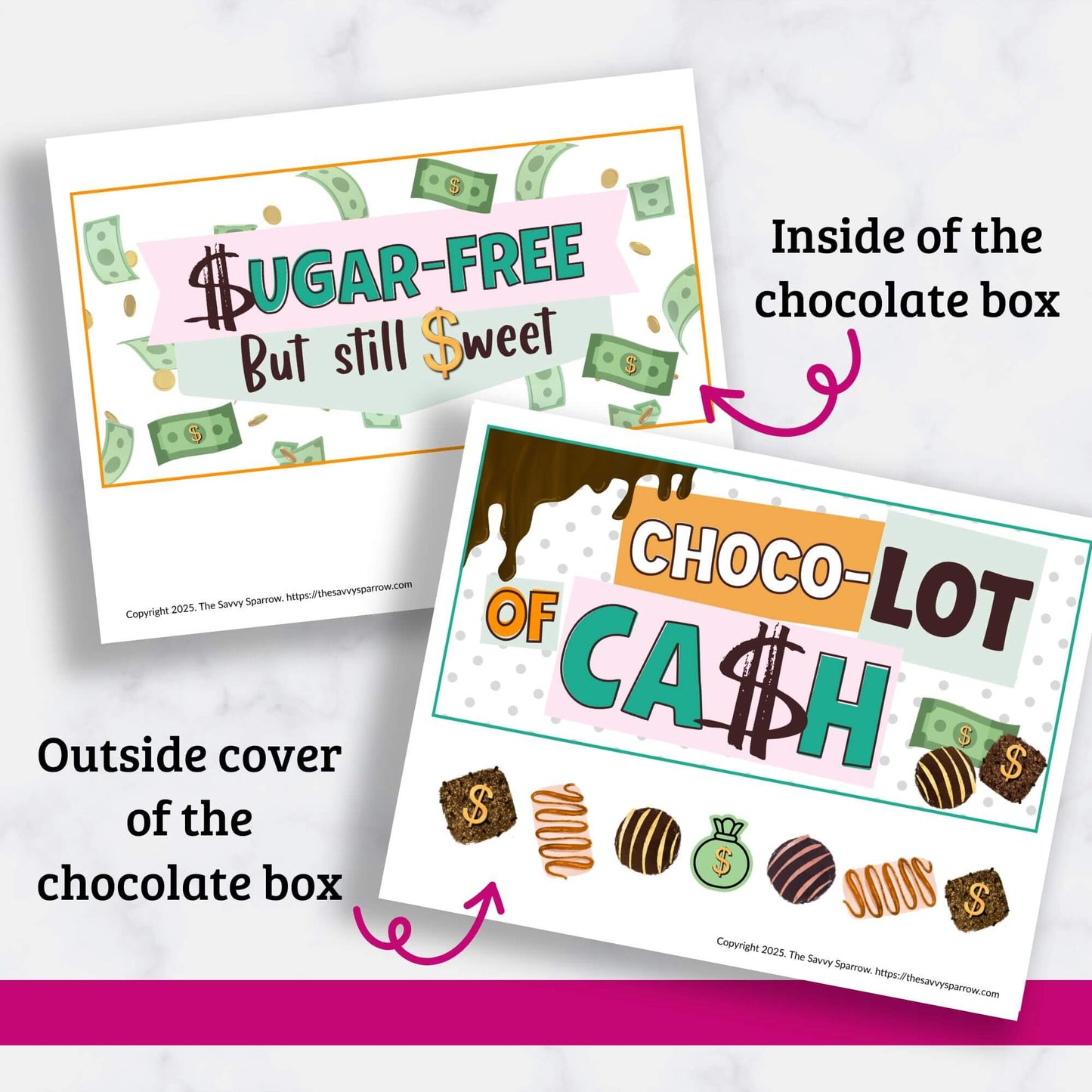 Printable Chocolate Box Money Gift Template - PDF Download