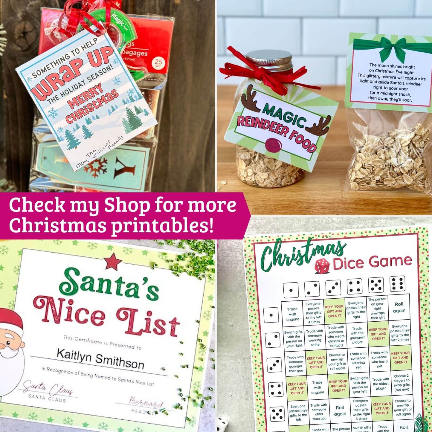 Printable Christmas Candy Poster - PDF Download
