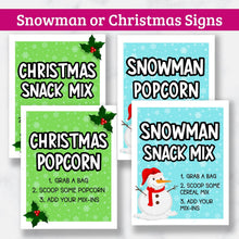 Load image into Gallery viewer, Christmas Popcorn Bar Signs