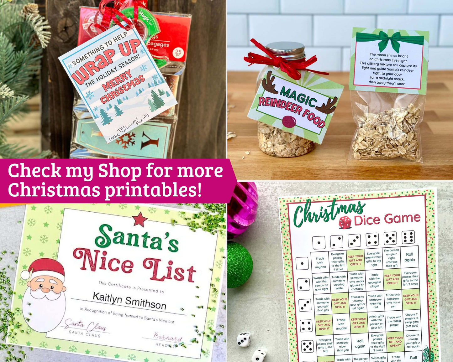 Christmas Caramel Apple Gift Tags