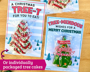 Christmas Tree Cake Gift Tags - Printable Tags