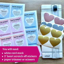 Load image into Gallery viewer, DIY Date Night Scratch Off Cards - PDF Download