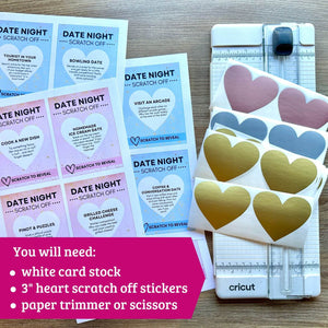 DIY Date Night Scratch Off Cards - PDF Download