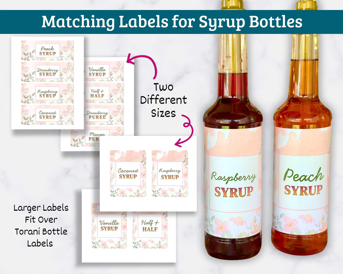 Dirty Soda Bar Printables – Watercolor Floral