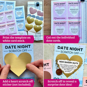 DIY Date Night Scratch Off Cards - PDF Download