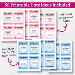 DIY Date Night Scratch Off Cards - PDF Download