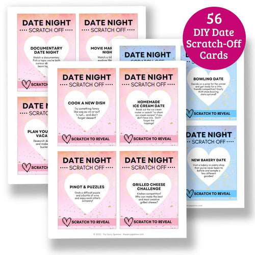 DIY Date Night Scratch Off Cards - PDF Download