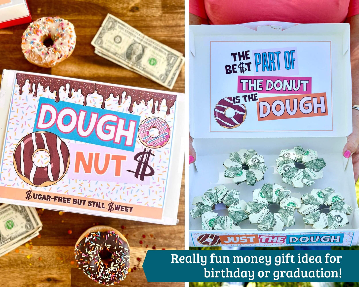 Donut Box Money Gift Printables