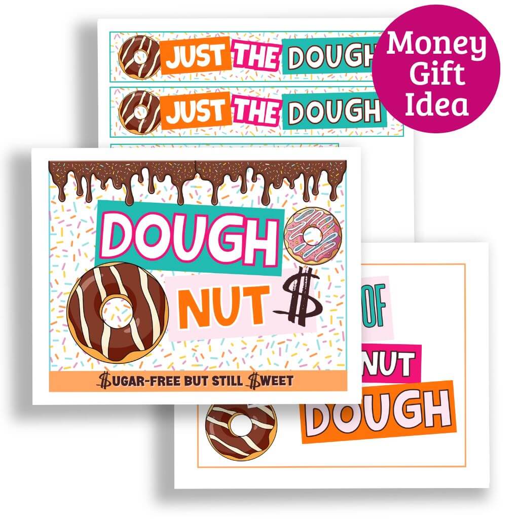 Donut Box Money Gift Printables