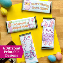 Load image into Gallery viewer, Easter Chocolate Bar Wrappers Printable – 4 Designs – Instant Download PDF