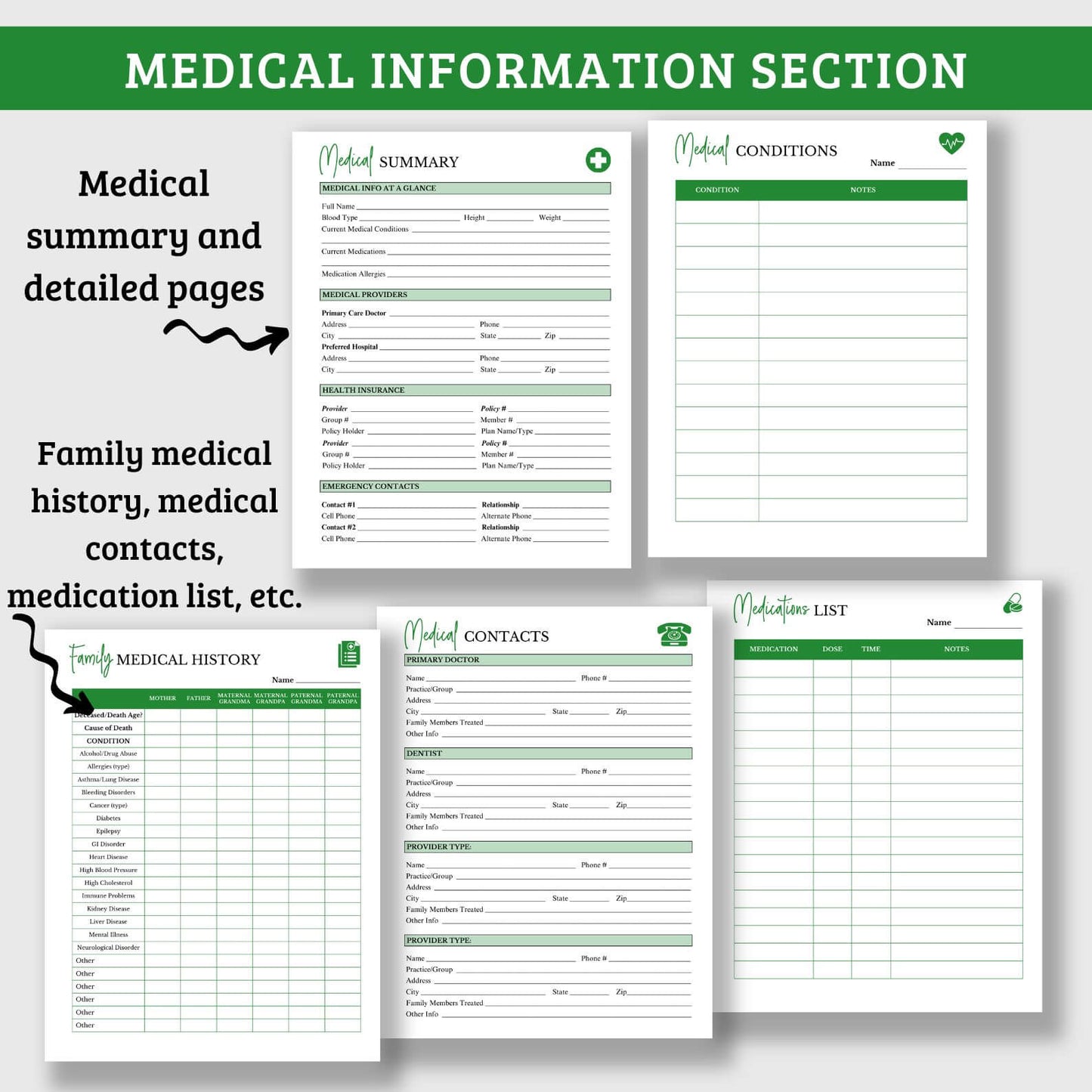 Emergency "What If?" Binder™ - Instant Download - Fillable PDF
