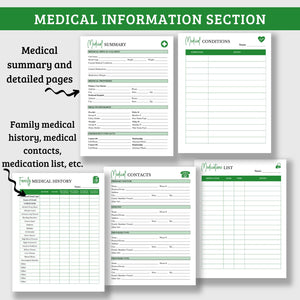 Emergency "What If?" Binder™ - Instant Download - Fillable PDF