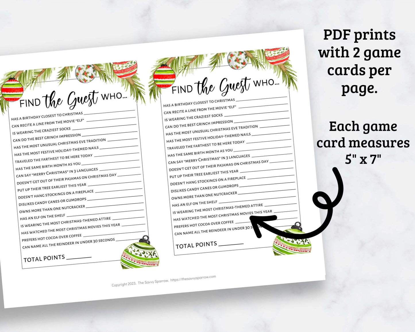 "Find the Guest" Christmas Party Game