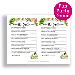 "Find the Guest" Christmas Party Game