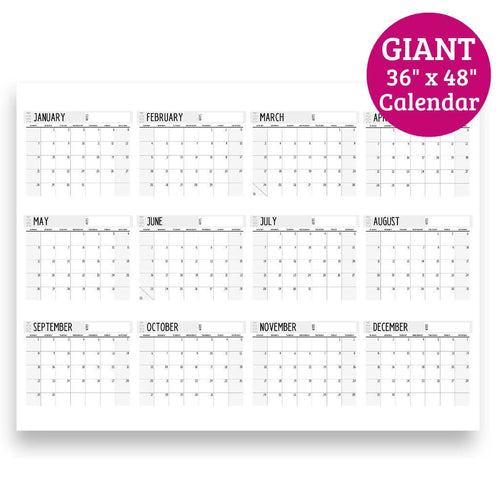 2024 Giant Printable Wall Calendar - 36