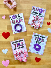 Load image into Gallery viewer, Printable Valentines Cards for Hair Ties