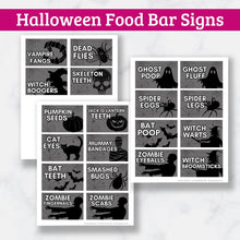 Load image into Gallery viewer, Halloween Popcorn Bar Signs