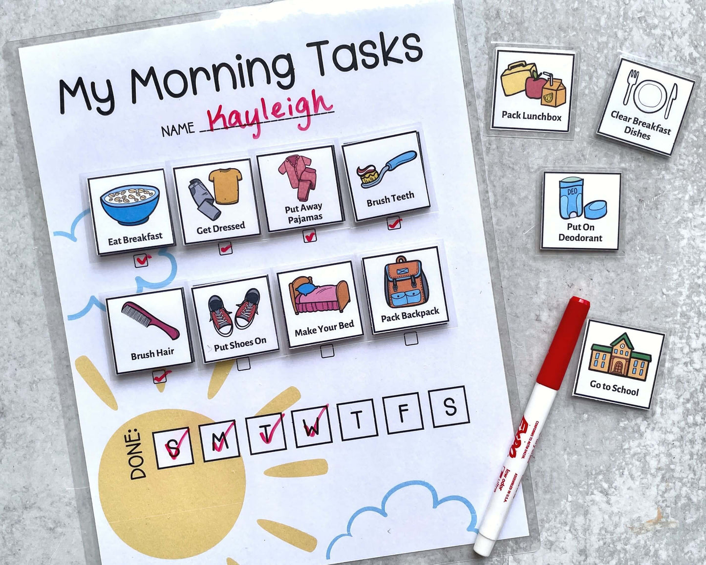 Chore Chart and Routine Charts for Kids - Digital Download