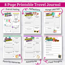 Load image into Gallery viewer, Travel Journal for Kids - 8 Page Printable