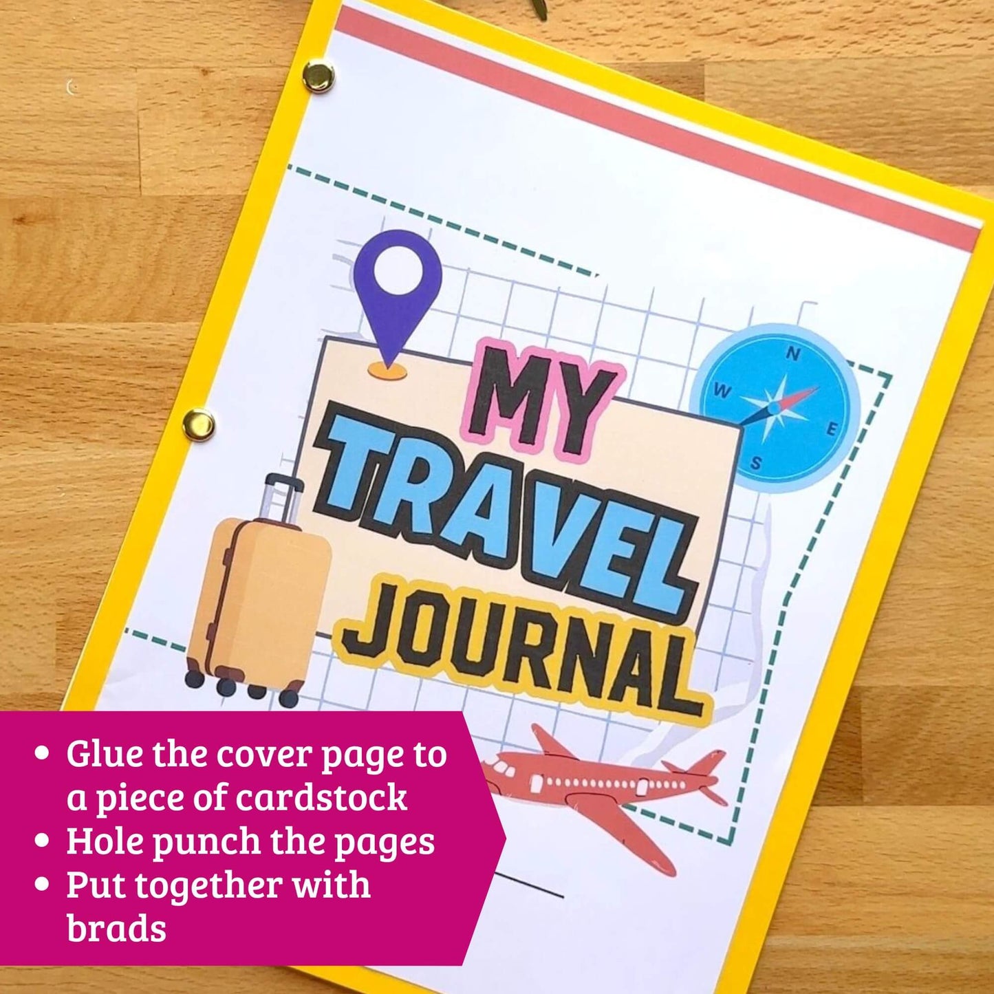 Travel Journal for Kids - 8 Page Printable