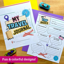 Load image into Gallery viewer, Travel Journal for Kids - 8 Page Printable