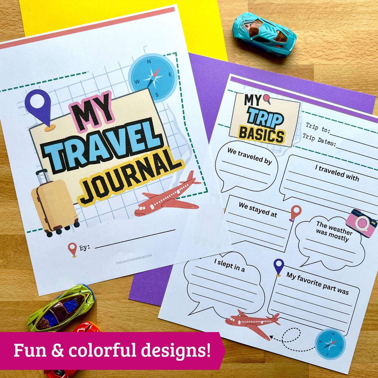 Travel Journal for Kids - 8 Page Printable