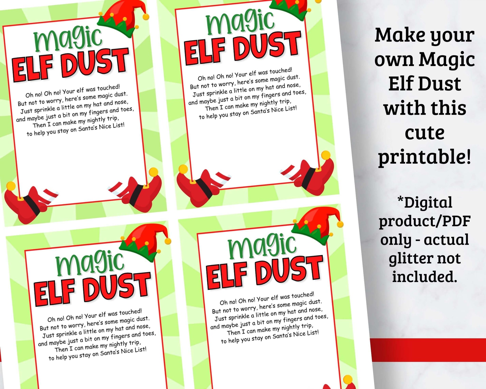 Printable Magic Elf Dust DIY Glitter Elf Dust PDF The Savvy Sparrow