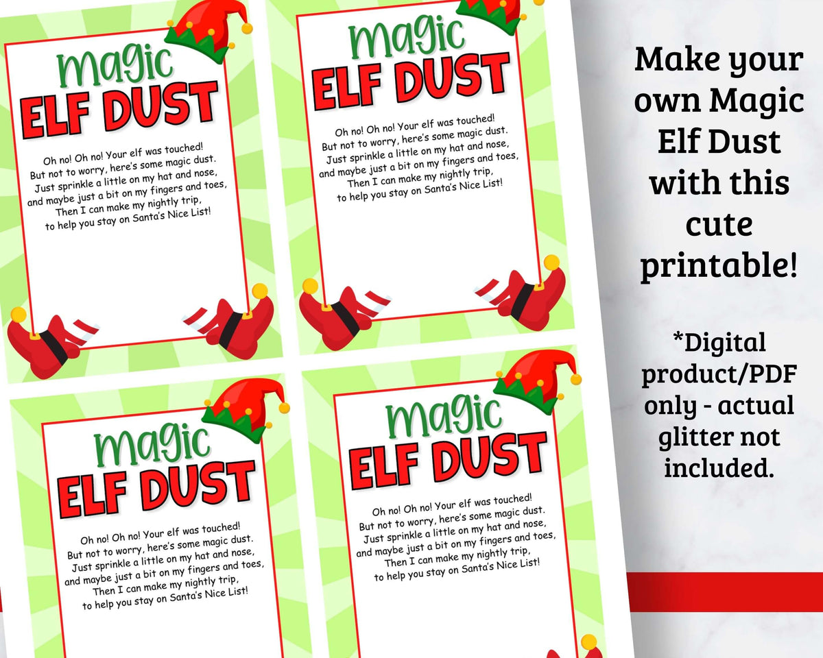 Printable Magic Elf Dust - DIY Glitter Elf Dust PDF – The Savvy Sparrow