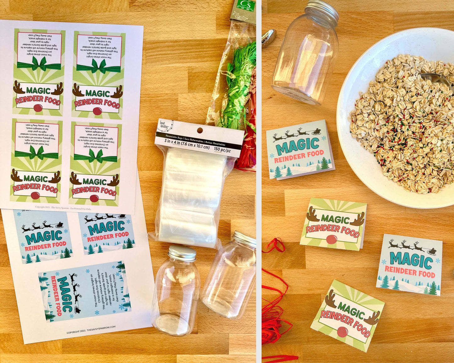Magic Reindeer Food Printable Tags for Kids
