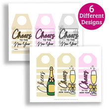 Load image into Gallery viewer, &quot;Cheers&quot; New Year Bottle Gift Tags