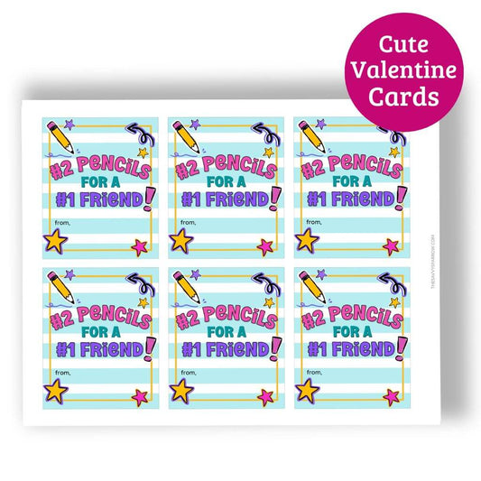 Printable Pencil Valentines for Kids