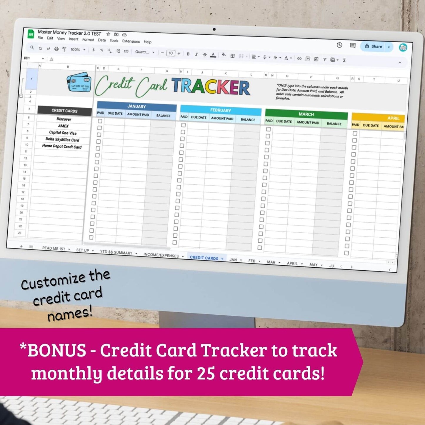 The Master Money Tracker - Budget Spreadsheet for Google Sheets