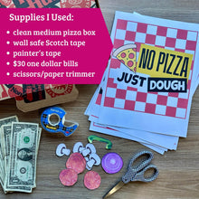 Load image into Gallery viewer, Printable Pizza Box Money Gift Template - PDF Download