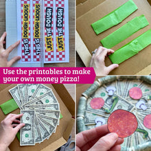 Load image into Gallery viewer, Printable Pizza Box Money Gift Template - PDF Download