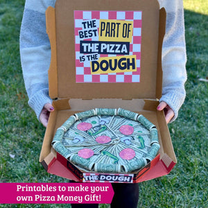 Printable Pizza Box Money Gift Template - PDF Download