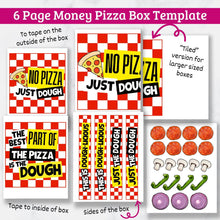 Load image into Gallery viewer, Printable Pizza Box Money Gift Template - PDF Download