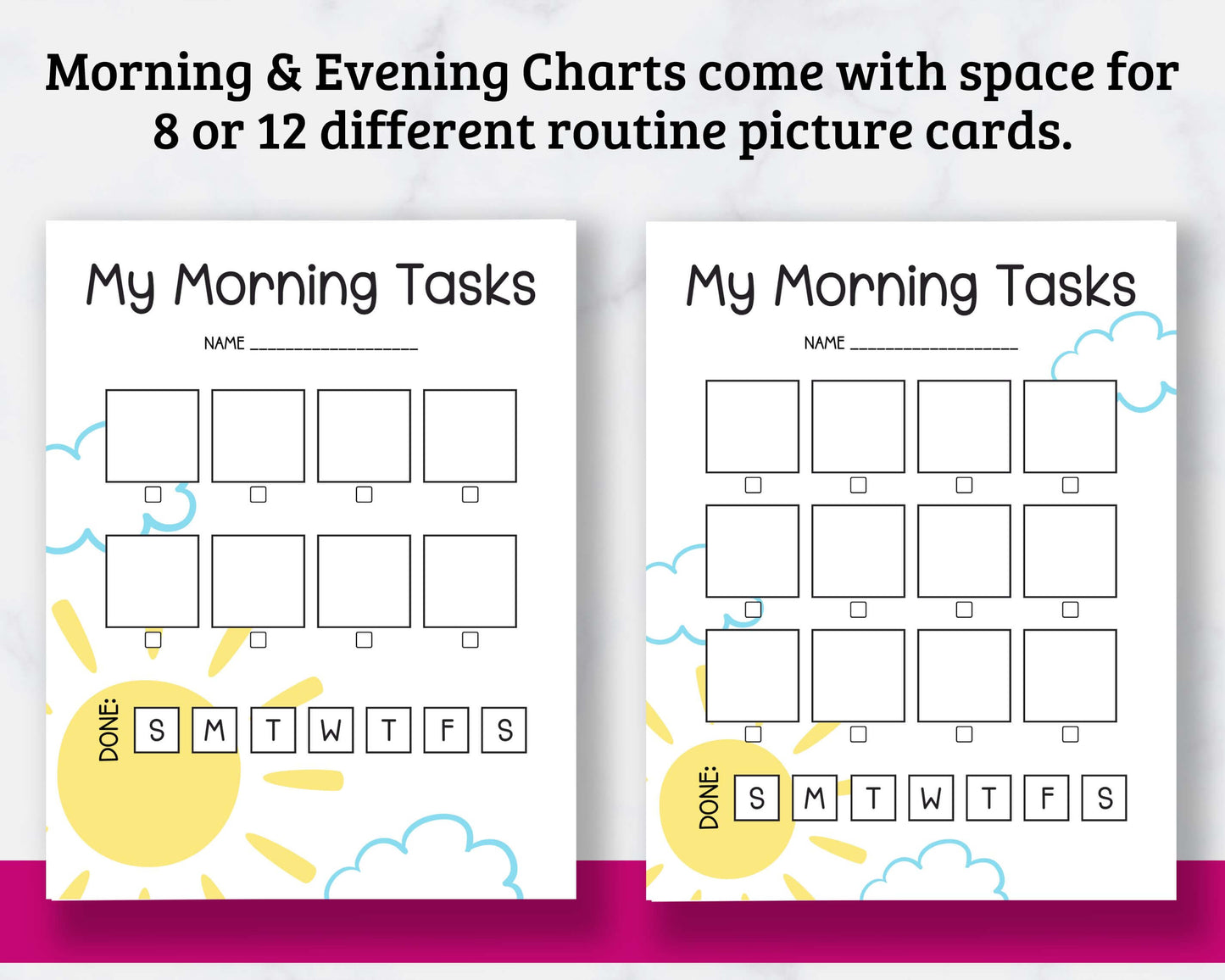 Chore Chart and Routine Charts for Kids - Digital Download