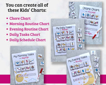 Load image into Gallery viewer, Chore Chart and Routine Charts for Kids - Digital Download