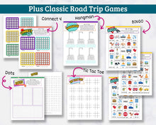 Load image into Gallery viewer, Road Trip Games for Kids — Printable Activity Bundle (20+ Pages)