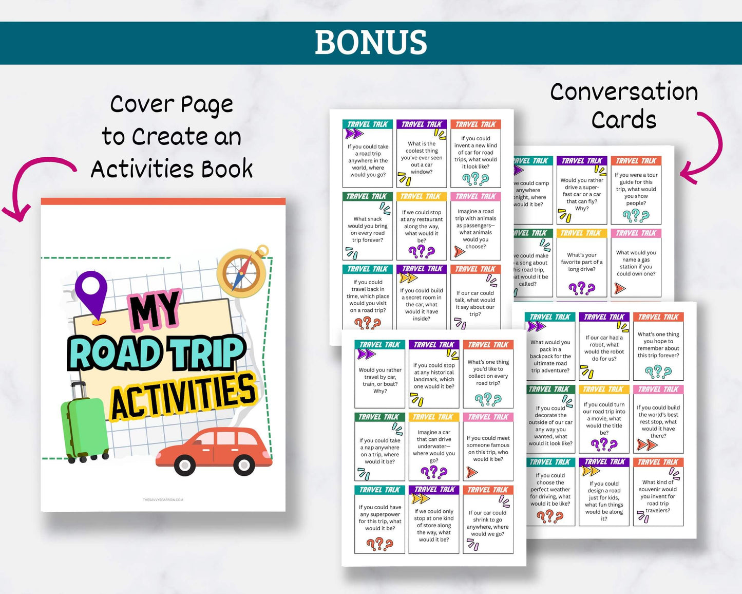 Road Trip Games for Kids — Printable Activity Bundle (20+ Pages)