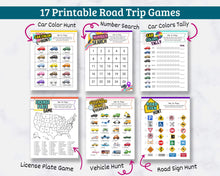 Load image into Gallery viewer, Road Trip Games for Kids — Printable Activity Bundle (20+ Pages)
